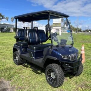 2025 Evolution D5 Maverick 4 Mediterranean Blue | Forward-Facing Cart