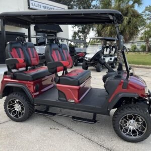 2025 Evolution D5 Maverick 4 Flamenco Red | Forward-Facing 4-Seater Cart