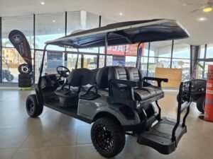 2025 E-Z-GO Express 6 Gas Lifted PTV | Slate Finish | Unlimited Range 6-Passenger!